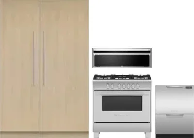 5 Piece Package Includes Refrigerator, Freezer, Range, Hood And Dishwasher